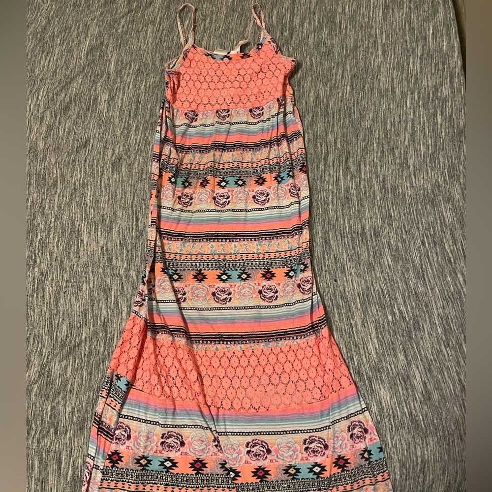 Long Pink/Blue Dress